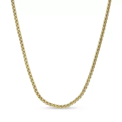 Stainless Steel Wheat Chain Necklace 24 In