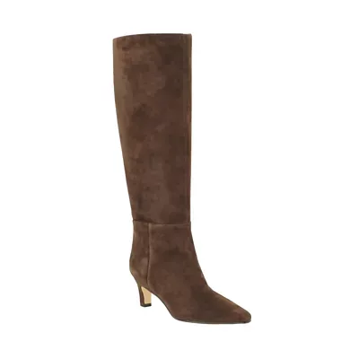 Preston Knee High Boots - Dark Brown Suede by Calvin Klein