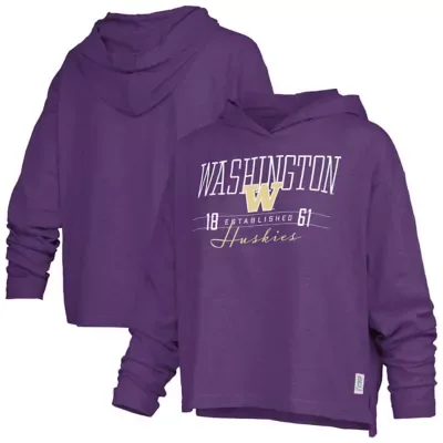 NCAA Washington Huskies Castillo Slub Waist Length Long Sleeve Hooded T-Shirt by Pressbox