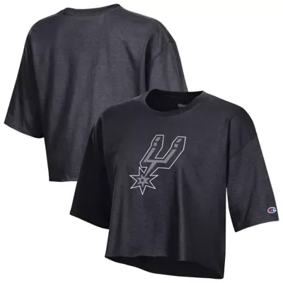 NBA San Antonio Spurs Primary Logo Cropped Boyfriend T-Shirt by Champion