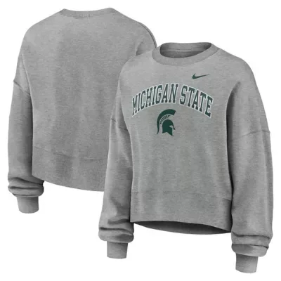 NCAA Michigan State Spartans Oversized Phoenix Arch Pullover Sweatshirt by Nike