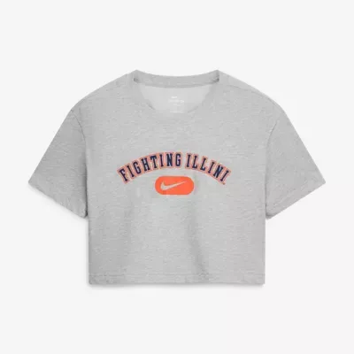 NCAA Illinois Fighting Illini Dri-FIT Cropped T-Shirt by Nike
