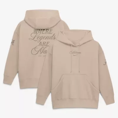 Alabama Crimson Tide Neutral Phoenix Fleece Oversized Hoodie by Nike