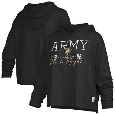 NCAA Army Black Knights Castillo Slub Waist Length Long Sleeve Hooded T-Shirt by Pressbox