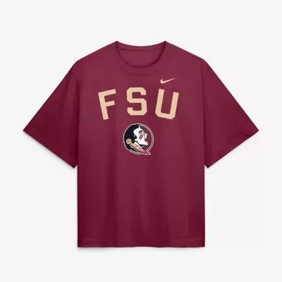 NCAA Florida State Seminoles Arch Logo Boxy T-Shirt by Nike