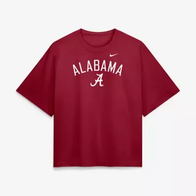 Alabama Crimson Tide NCAA Alabama Tide Arch Logo Boxy T-Shirt by Nike