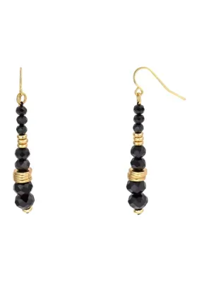 Tone Linear Beaded Drop Earrings by Belk