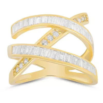 Sterling Silver Baguette-Cut CZ Highway Statement Ring by Kylie Harper