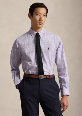 Classic Fit Checked Stretch Poplin Shirt by Polo Ralph Lauren
