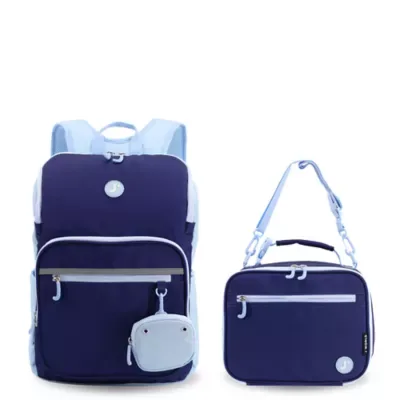 Backpack with Lunch Box, Navy Blue by J World