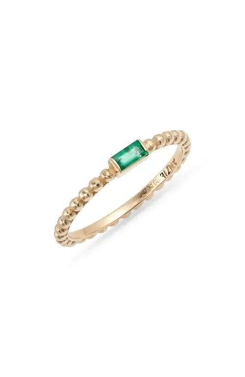 Emerald Dew Drop Ring by Anzie