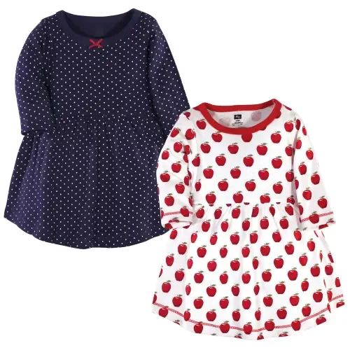 Twin Pack Long-Sleeve Dress Bundle by Hudson Baby