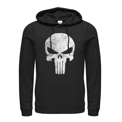 Marvel Punisher Retro Skull Symbol Pull Over Hoodie by Marvel