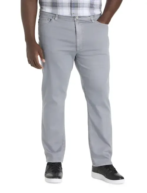 Athletic-Fit 5-Pocket Everyday Stretch Performance Twill Pants by True Nation by DXL