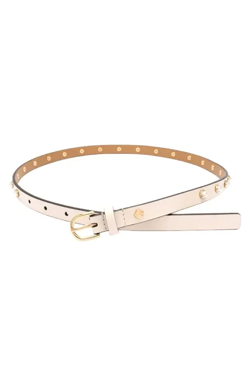 Faux Pearl Halo Stud Leather Belt by Kate Spade New York