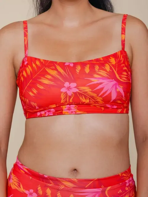 Bandeau with Piping Bikini Top by Kitty and Vibe