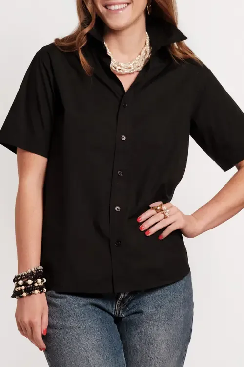 Perfect Button Down Short Sleeve by Frances Valentine