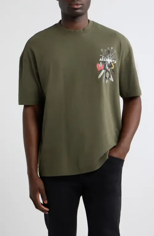 Oversize Serrate Graphic T-Shirt by AllSaints