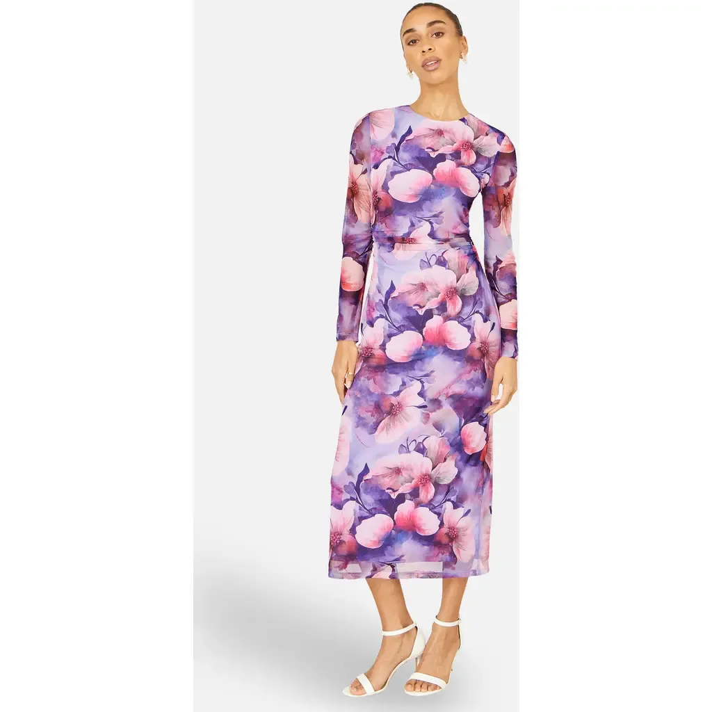 Tie Back Mesh Midi Dress by Yumi