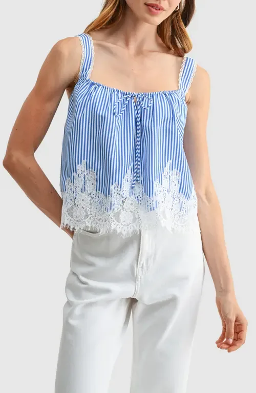 Lace Hem Babydoll Tank by All in Favor
