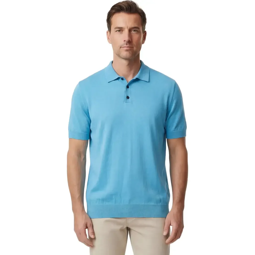 Merino Silk Cashmere Polo by Lords of Harlech