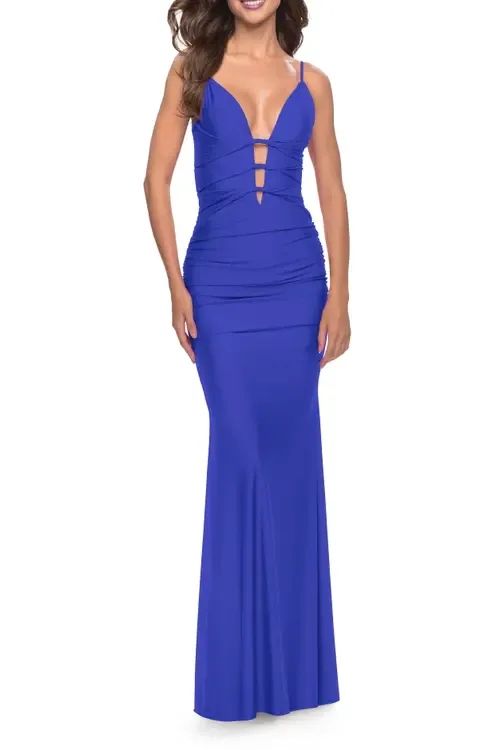 Modern Jersey Dress with Twist Band Details by La Femme