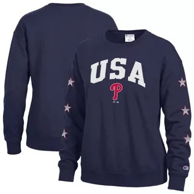 MLB Philadelphia Phillies Americana Fleece Crewneck Sweatshirt by Champion