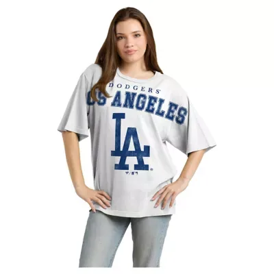 MLB Fanatics Los Angeles Dodgers Relaxed Big Text T-Shirt by Fanatics