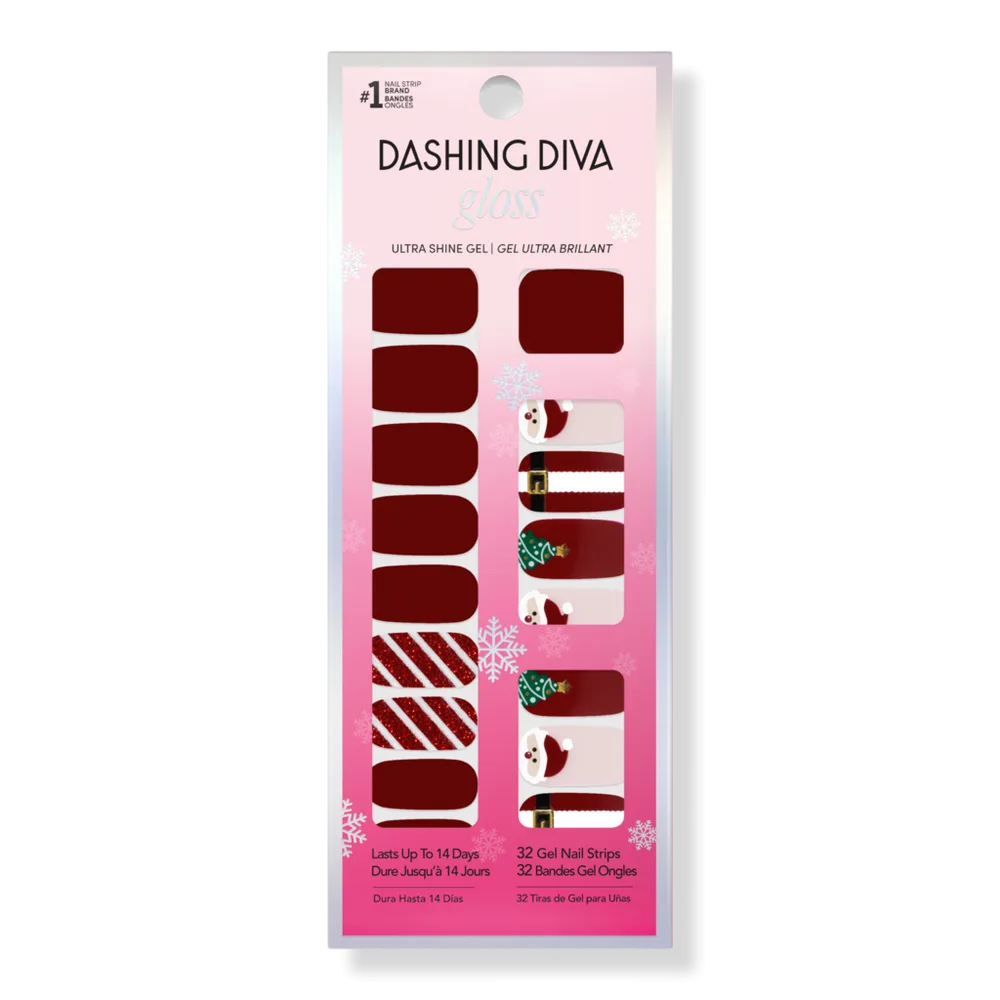 GLOSS Gel Nail Strips, Santa's Little Mani by Dashing Diva