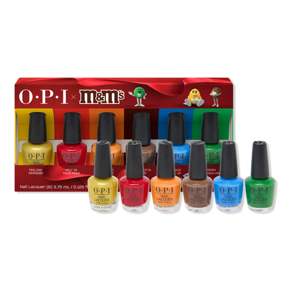 OPIxM&M Holiday 6 Piece Collectible Nail Lacquer Polish Mini Pack by OPI