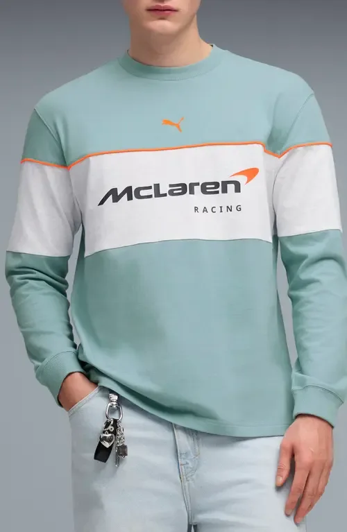 McLaren Long Sleeve Cotton Graphic T-Shirt by PUMA