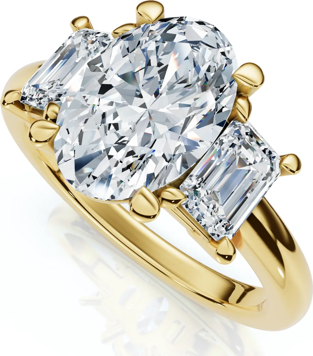 Certified 2 3/4Ct Jenn Oval Diamond Engagement Ring 14k Gold or Platinum Lab