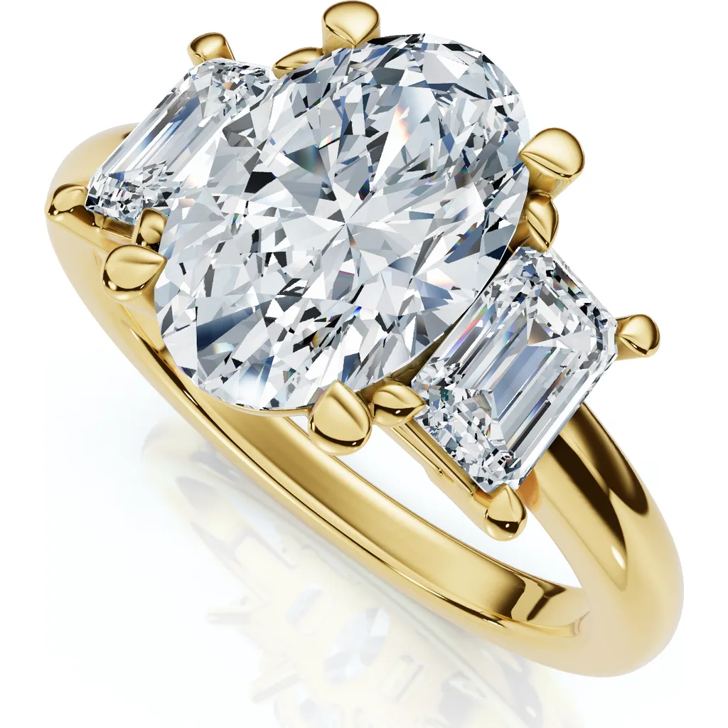 Certified 2 3/4Ct Jenn Oval Diamond Engagement Ring 14k Gold or Platinum Lab by Bliss Diamond