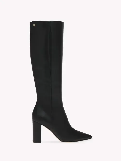 Lyell Boots in Black Calf Leather