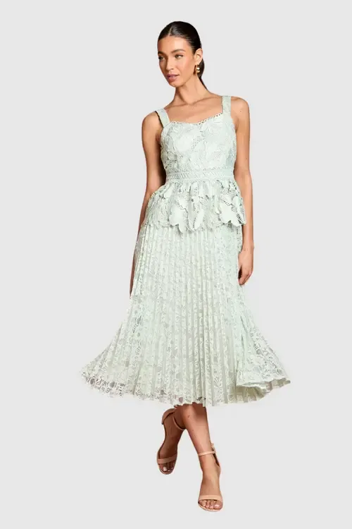 Lace Peplum Midi Dress by Coast
