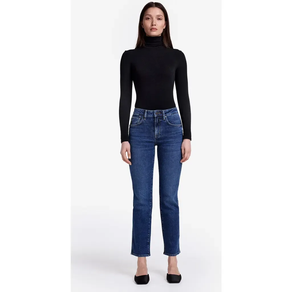 Wren Stretch Mid Rise Crop Straight Jean by Smythe