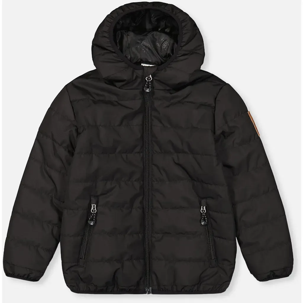 Insulating Quilted Mid-Season Hooded Zip Jacket by Deux par Deux
