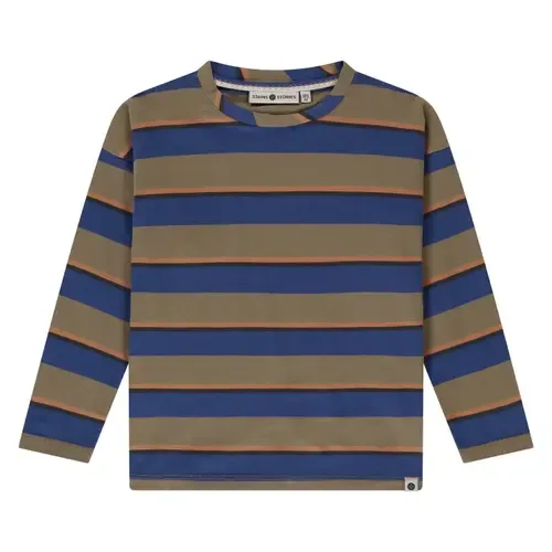 Multicolor Stripe Long Sleeve T-Shirt by Stains and Stories by Babyface