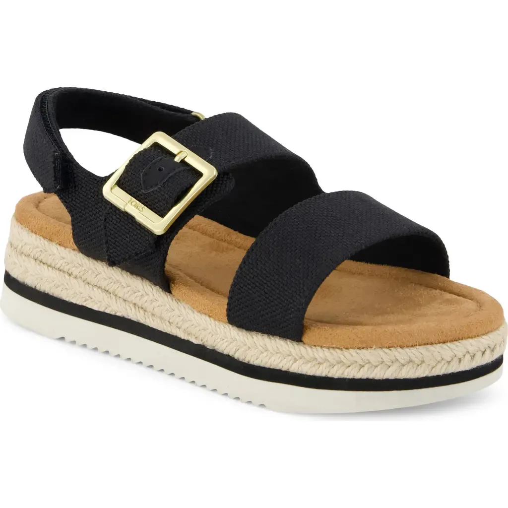 Giana Slingback Espadrille Platform Wedge Sandal by TOMS