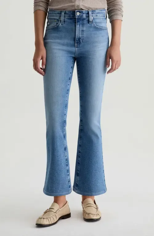 Farrah Mid Rise Crop Bootcut Jeans by AG