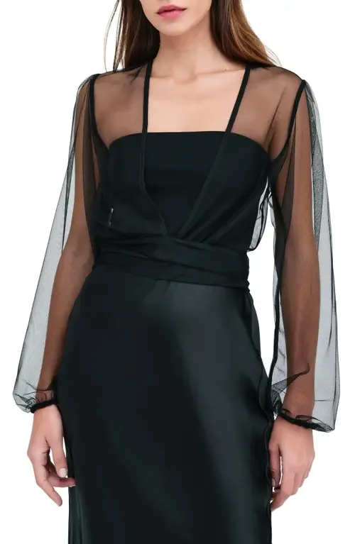 Verona Sheer Mesh Wrap Bolero by Marcella