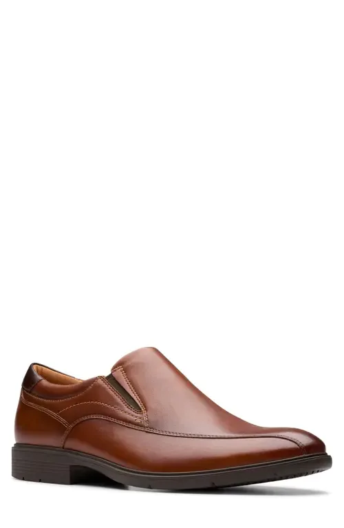 Eldredge Step Loafer in Dark Tan Leather by Clarks(r)