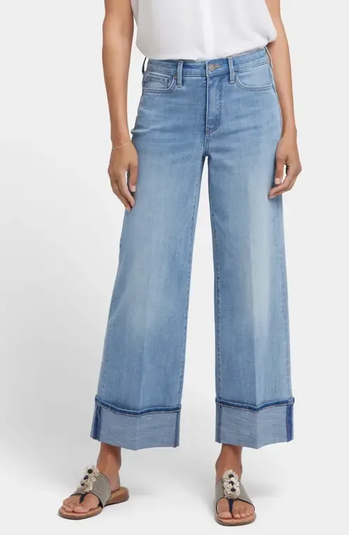 Teresa Deep Cuff Wide Leg Jeans by NYDJ