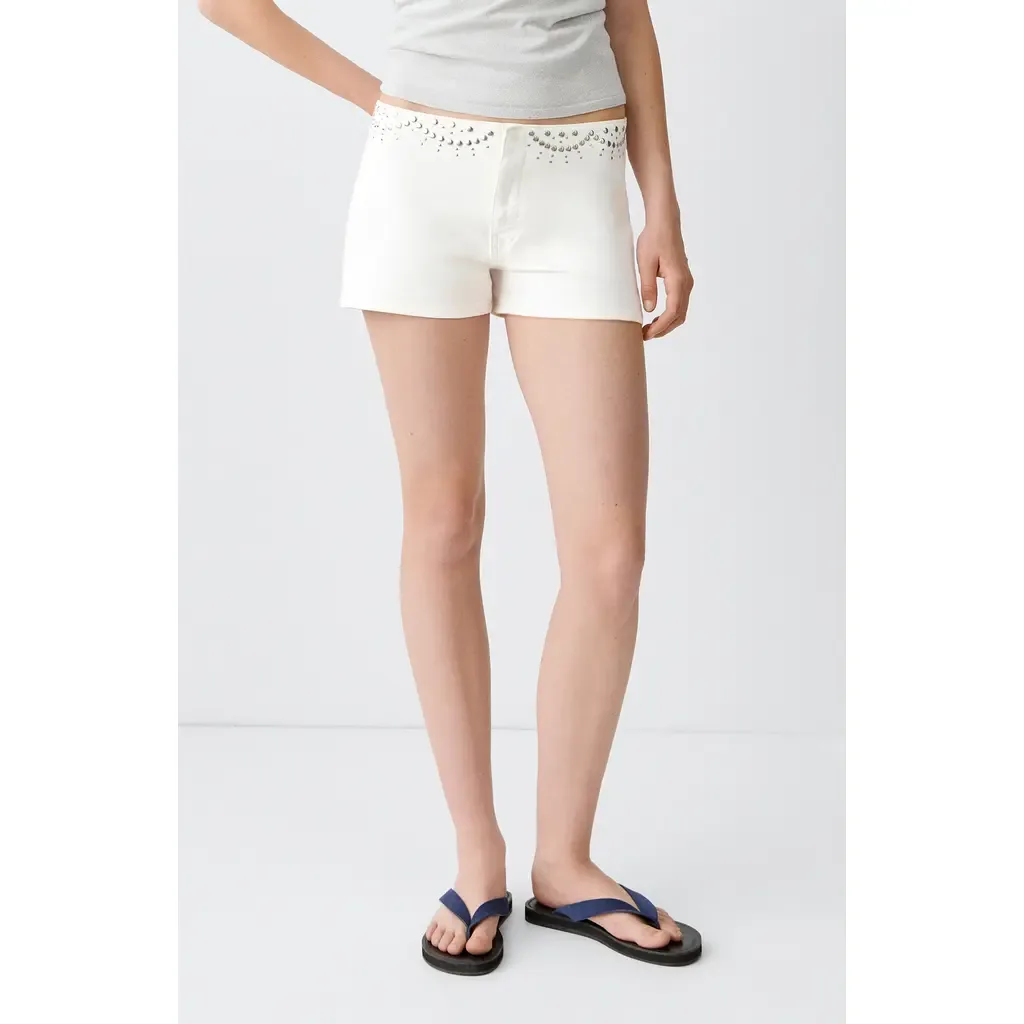 Studded Denim Shorts by MANGO TEEN