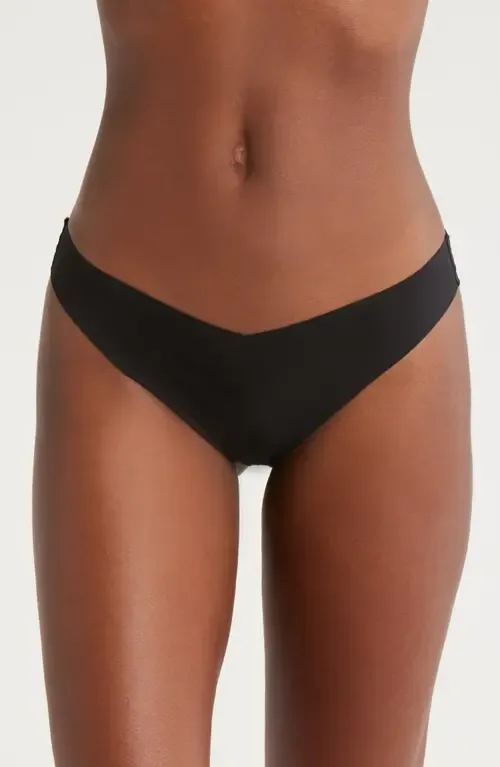 Estelle Lace Trim Stretch Cotton Thong by JOURNELLE