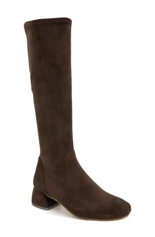 Emily Stretch Knee High Boot in Chocolate Suede by Gentle Souls