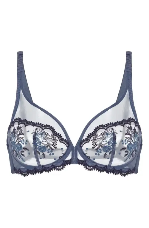 Intrigue Sheer Full Coverage Underwire Plunge Bra