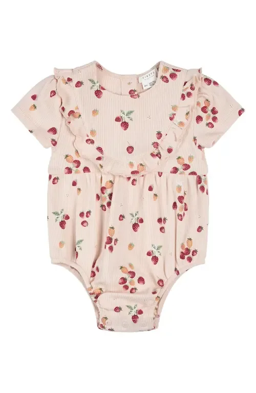 Strawberry Print Bodysuit by Petit Lem