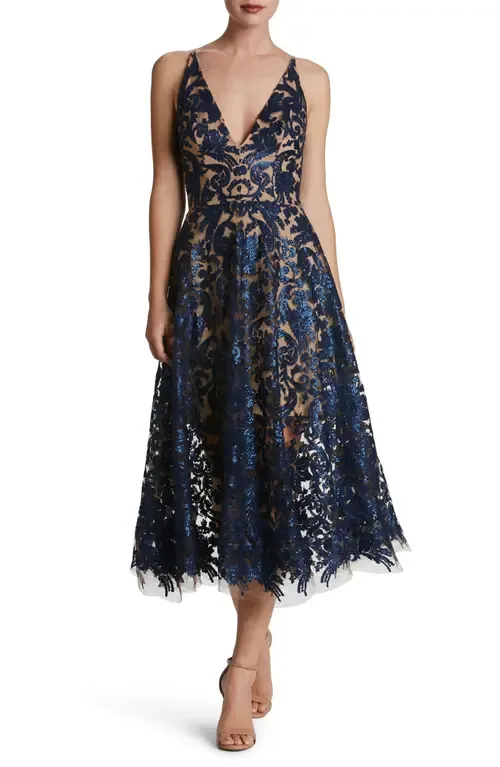 Blair Embellished Fit & Flare Cocktail Dress
