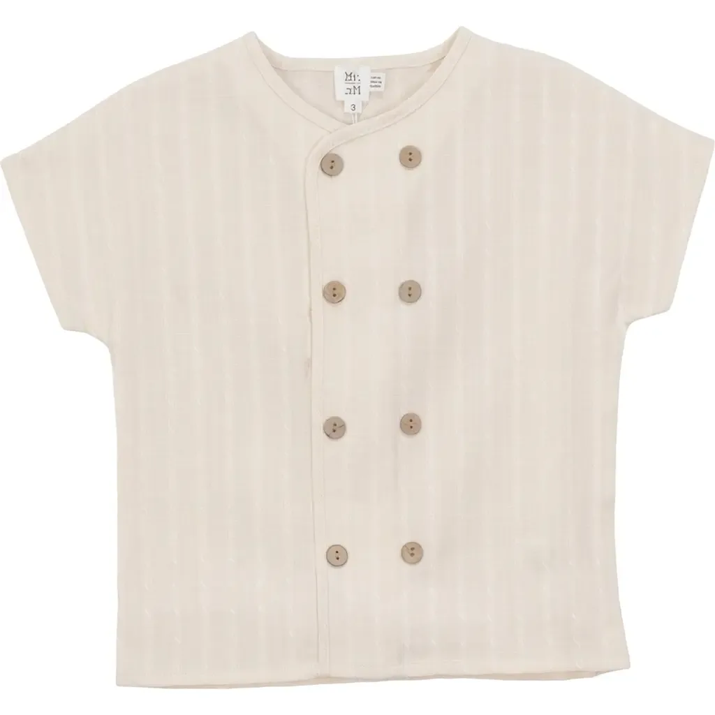 Textured Double Breasted Button Down Shirt by Mr. Mr.
